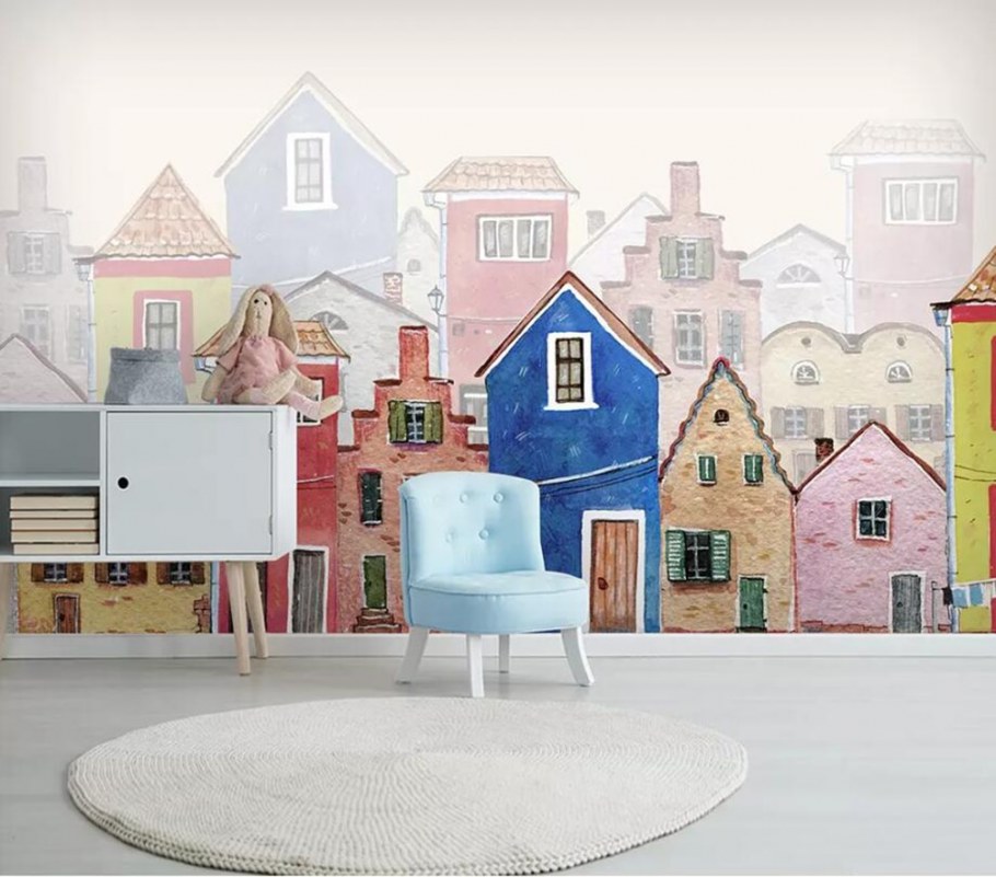 Детские обои домики