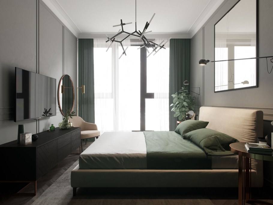 Спальня в скандинавском стиле