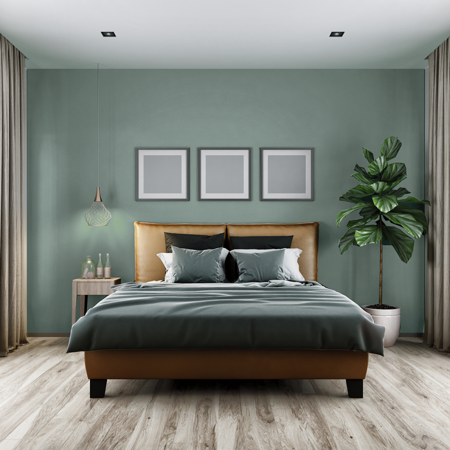 Спальня в зеленых тонах