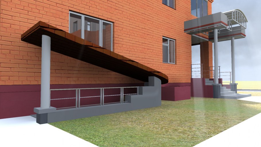 Козырек над подвалом