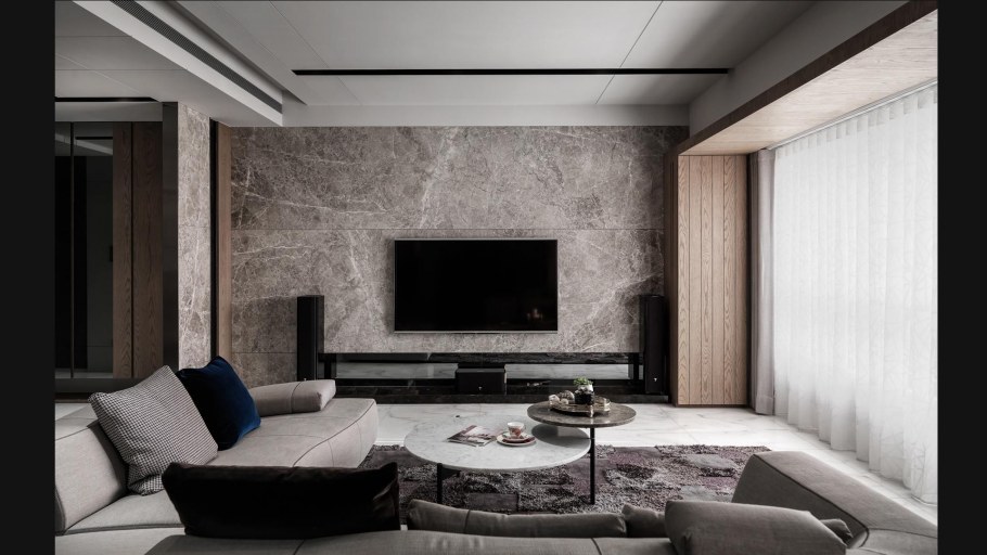 Штукатурка в зоне телевизора