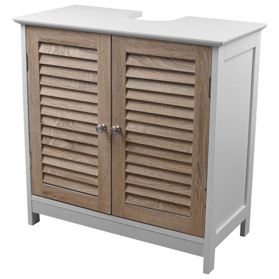 Тумба 100 с раковиной с жалюзийными дверцами