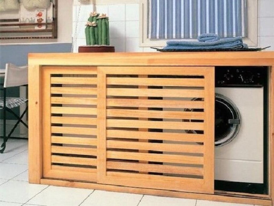 Деревянные жалюзи под ванну