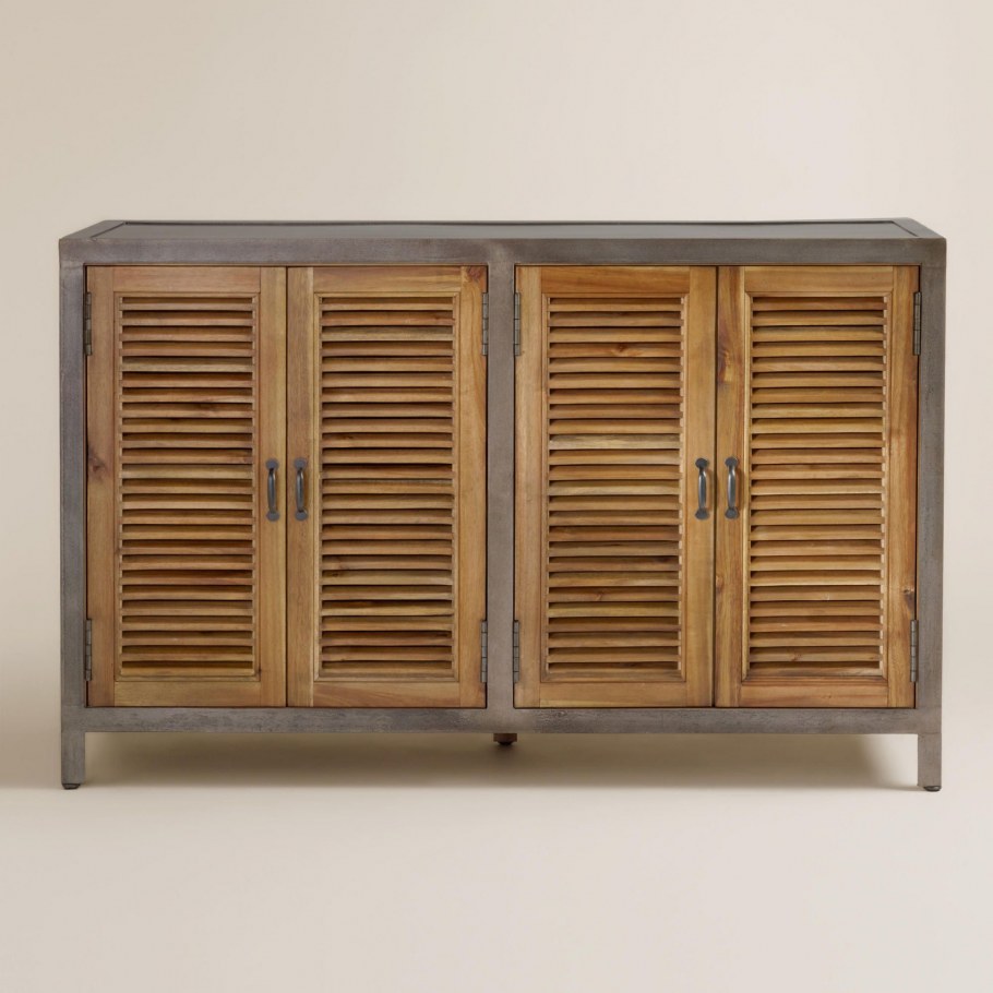 Обувница с жалюзийными дверцами