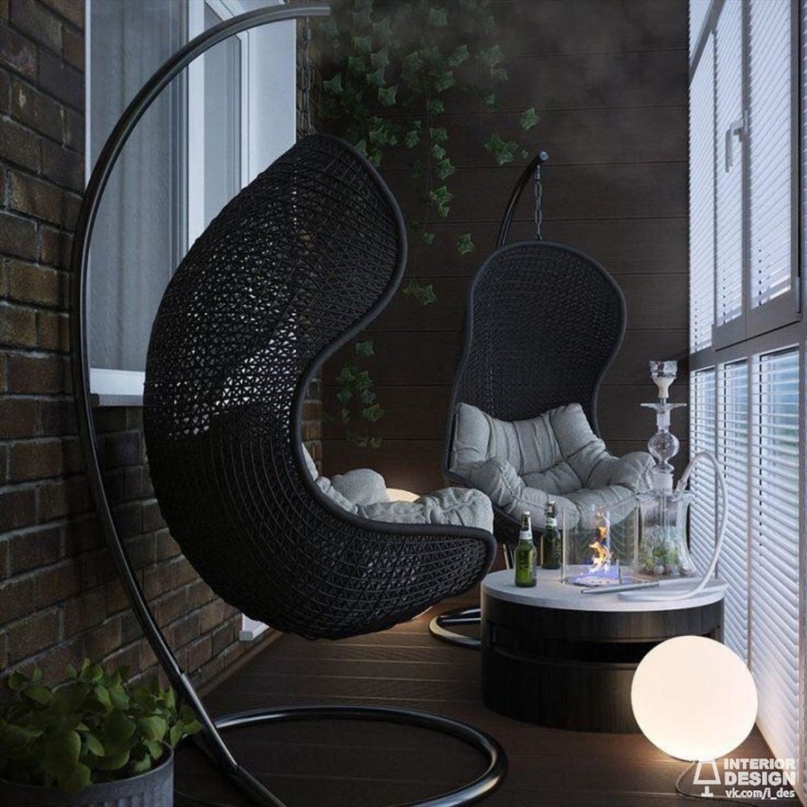 Лоджия в темных тонах