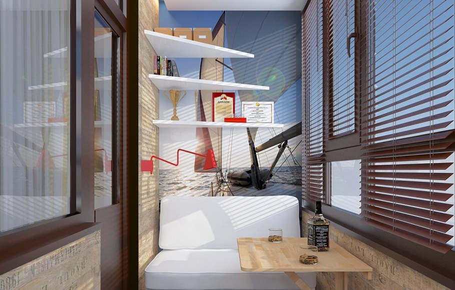 Чилаут зона на лоджии