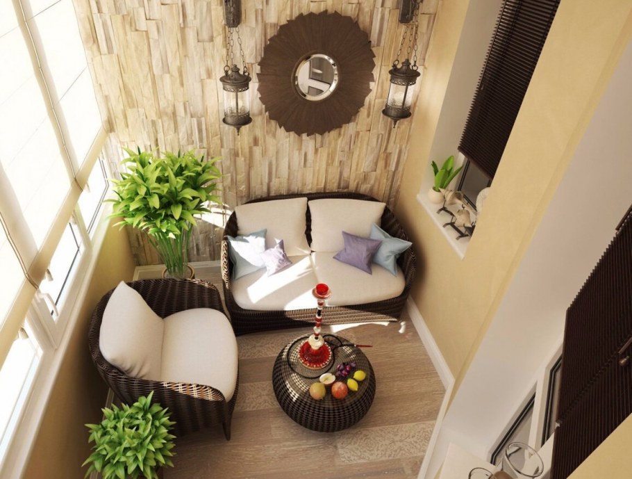 Интерьер балкона