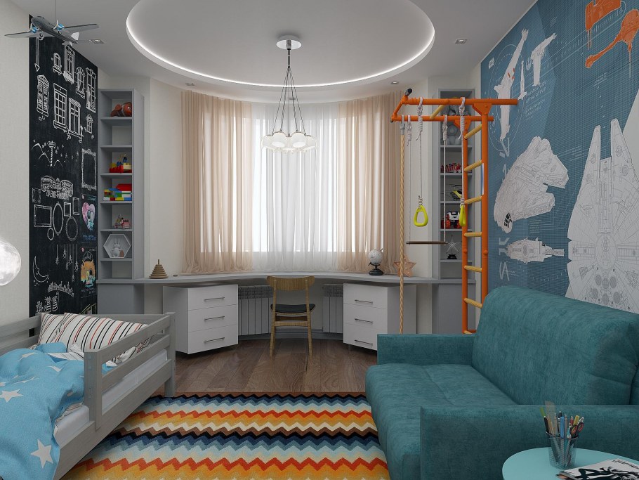 Детская комната с полуэркером