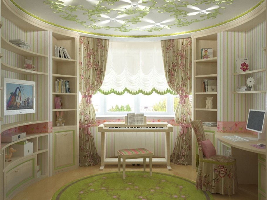 Детская комната с эркером