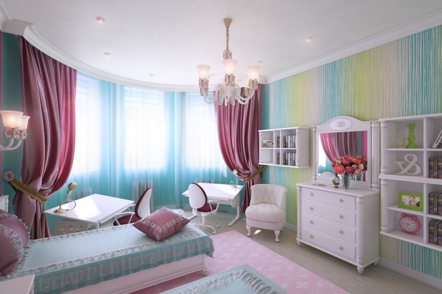 Детские комнаты с эркером