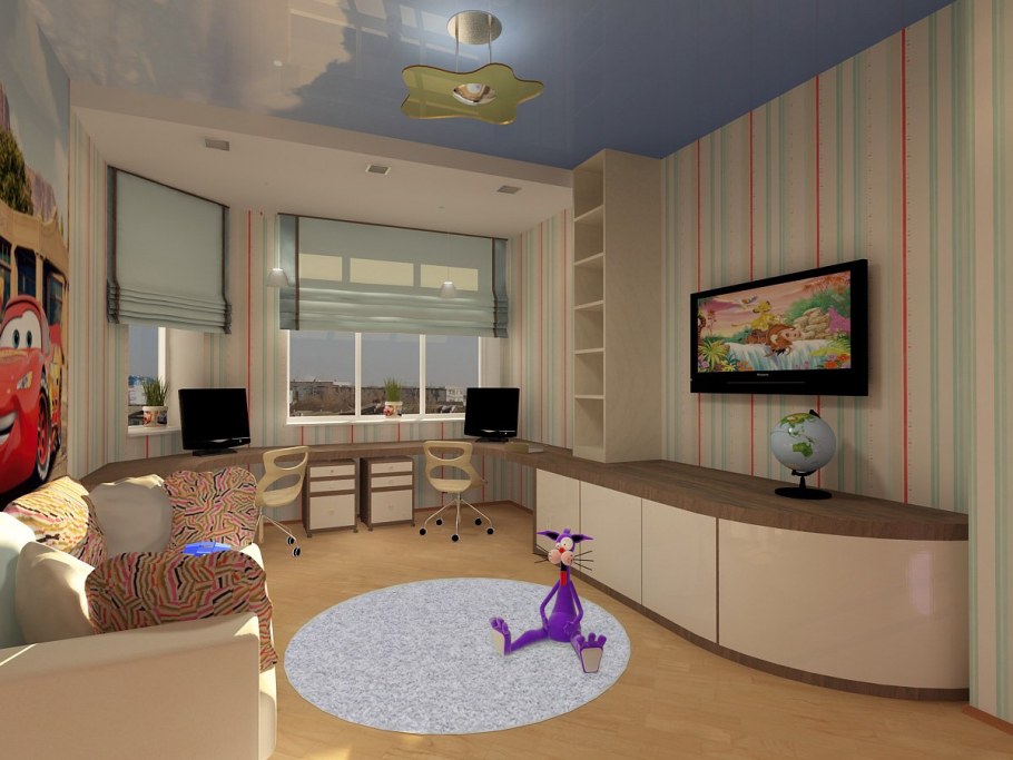Детская комната с эркером