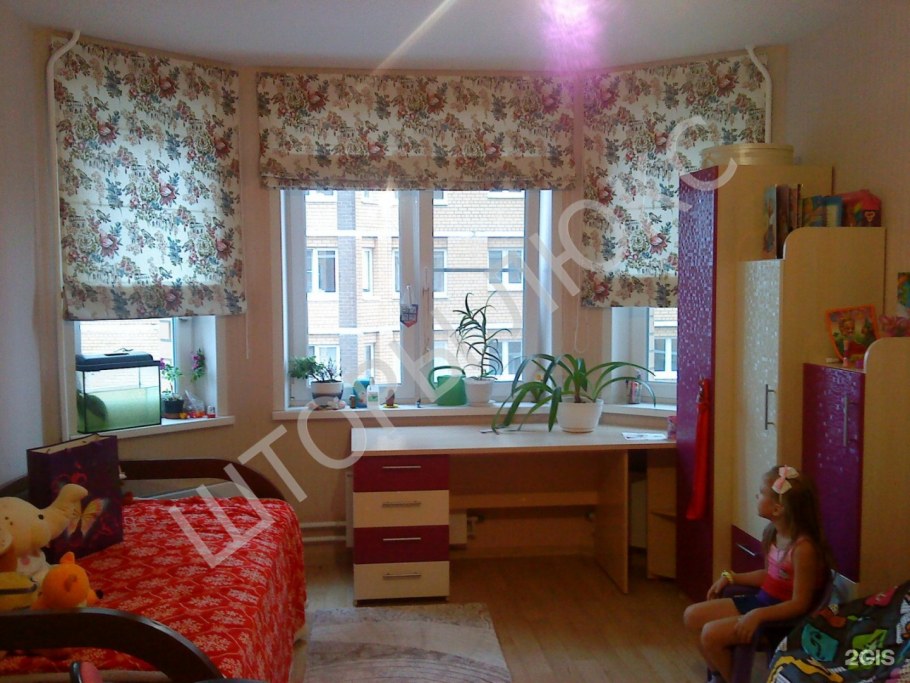 Комната с эркером для двоих детей