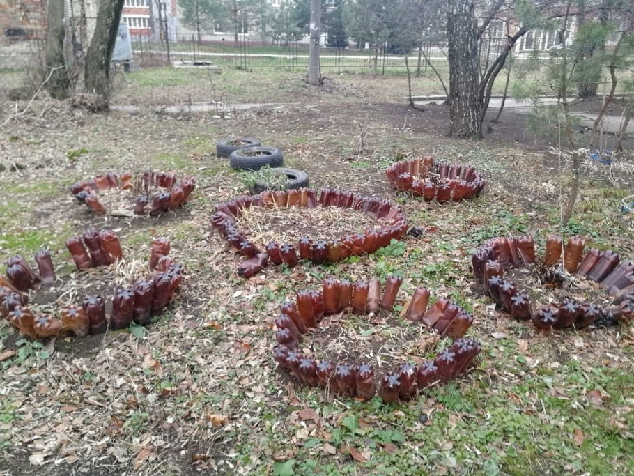 Клумбы на проспекте Ленина