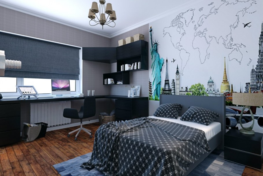 Комната в стиле лофт для парня 12кв м