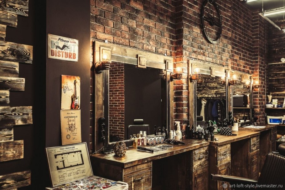 Интерьер барбершопа