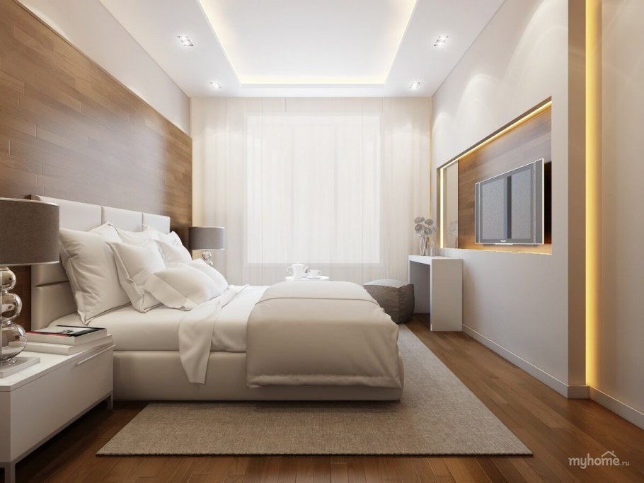 Спальня Минимализм классика в светлых тонах