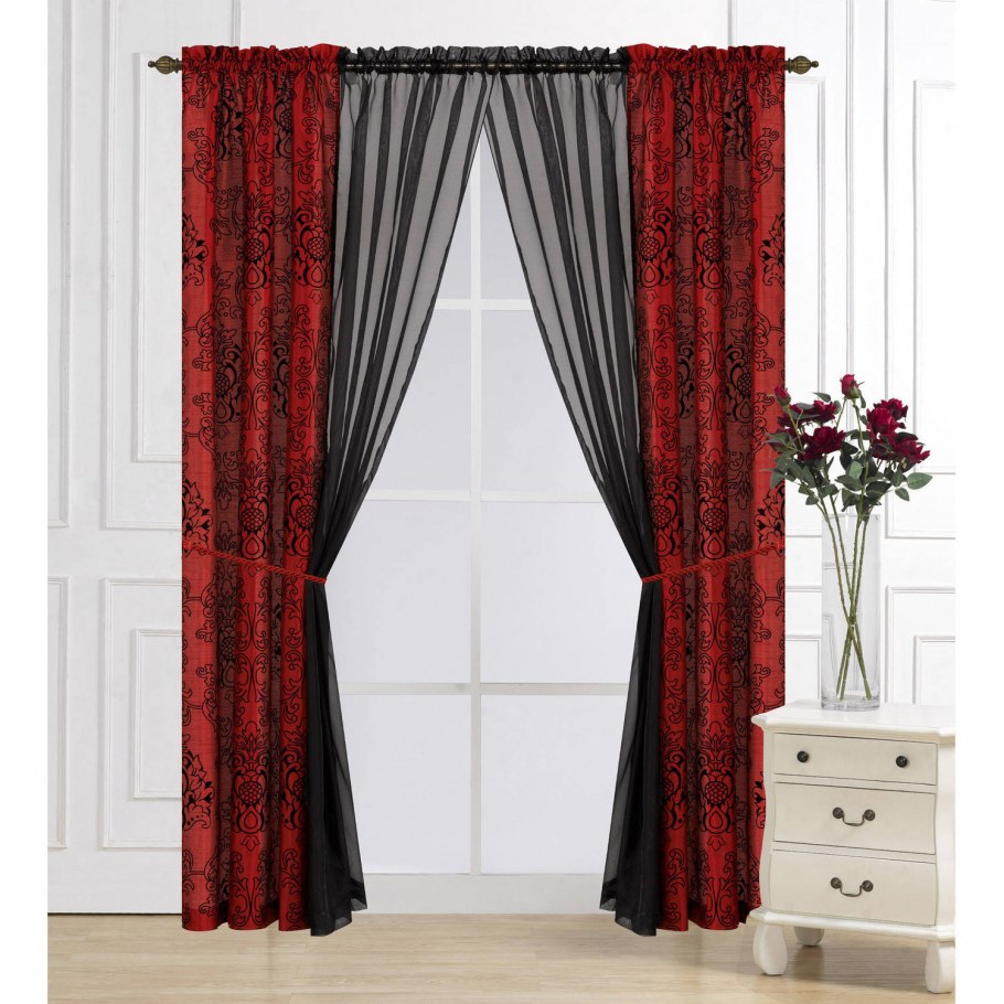 Черно белые шторы в спальню