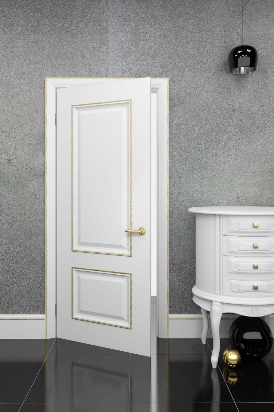 Дверь эмаль Belwooddoors палаццо 2 ДГ эмаль белая