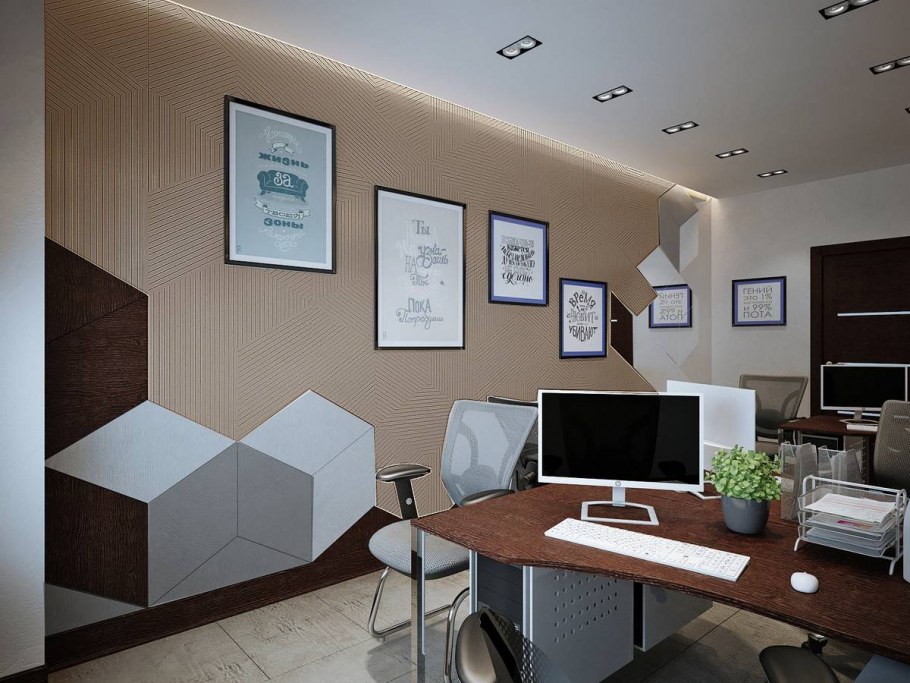 Расстановка мебели в узком кабинете