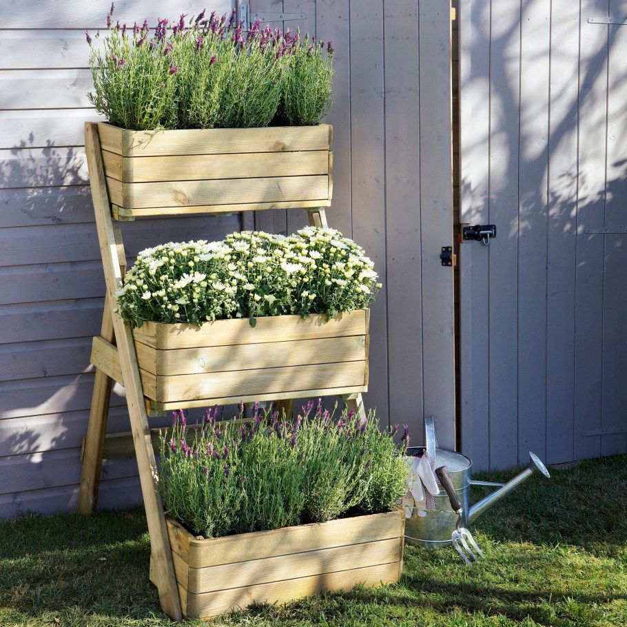 Ящики из паллет для цветов