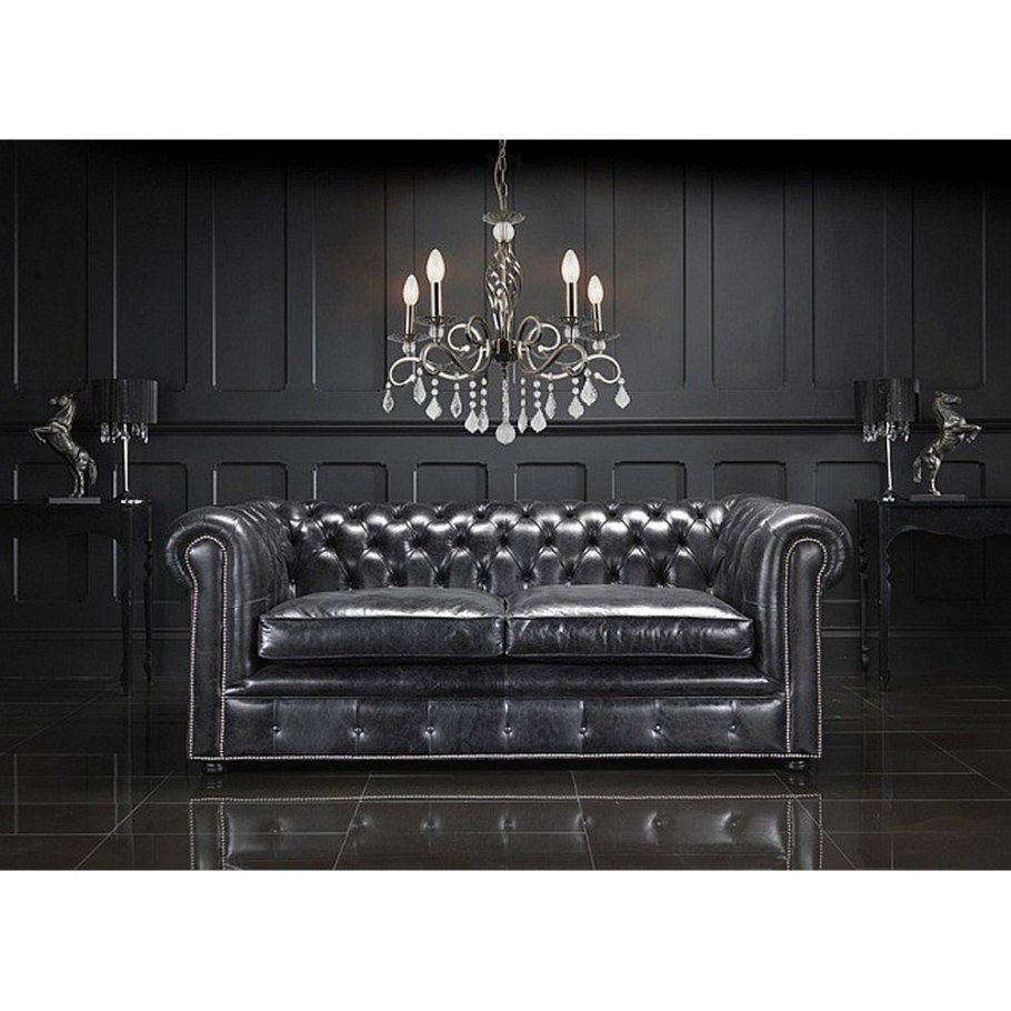 Диван Честерфилд черный