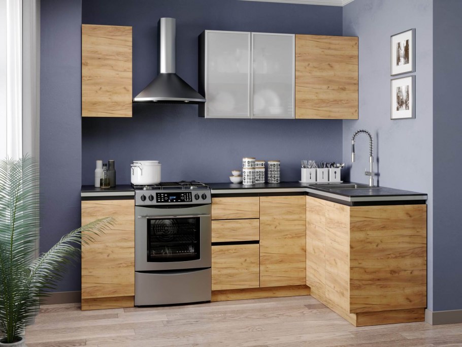 Угловой фасад для кухни