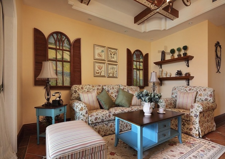 Интерьер в средиземноморском стиле гранж