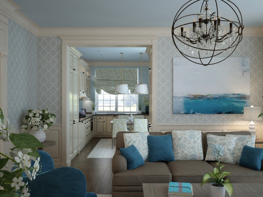 Интерьер в холодных тонах