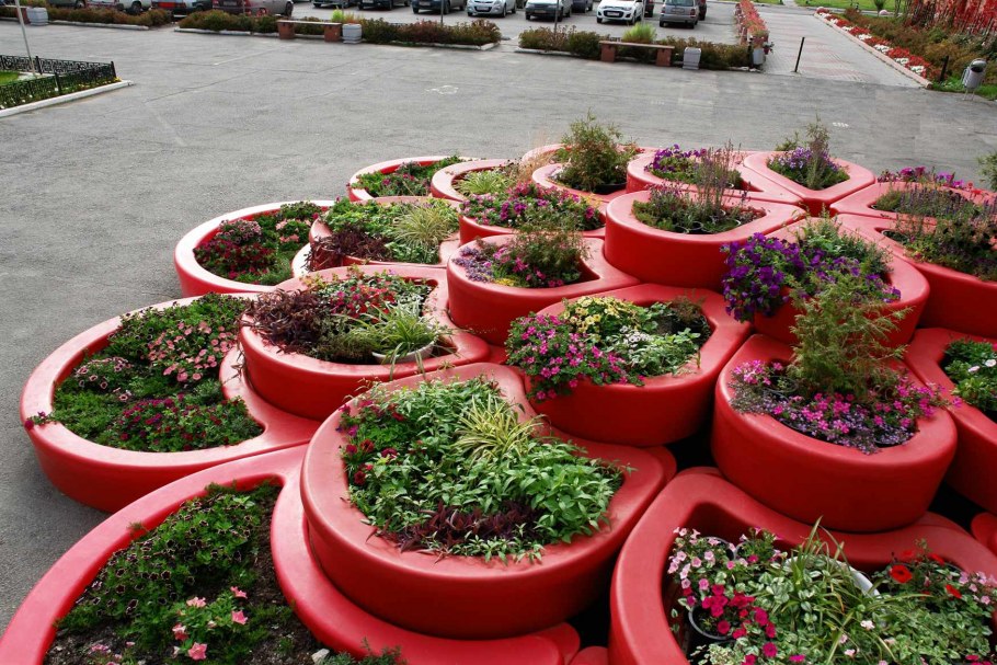 Деревянные клумбы для цветов