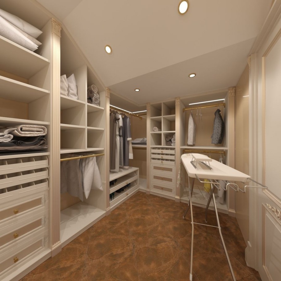 Гардеробные в частном доме