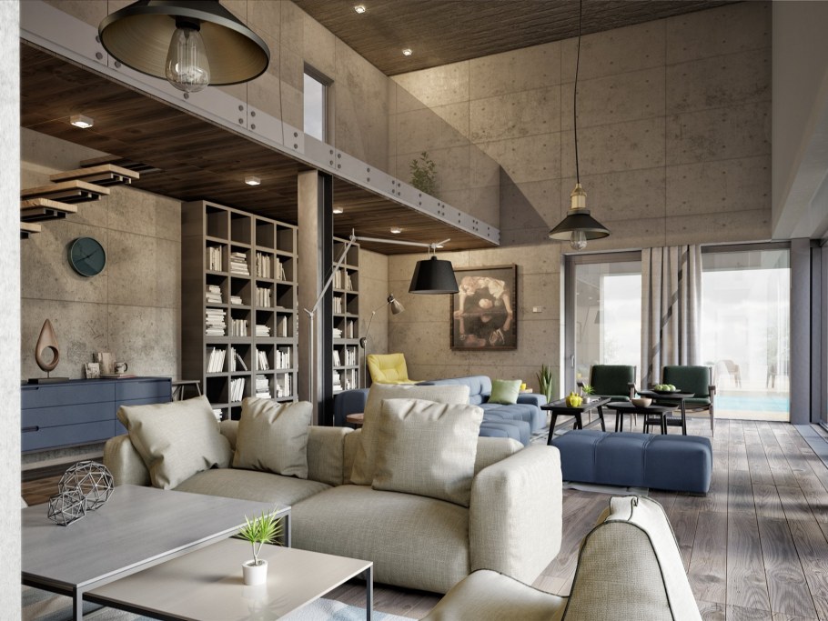 Стиль лофт и брутализм