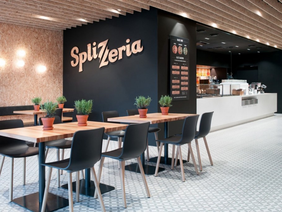 Интерьер фастфуда