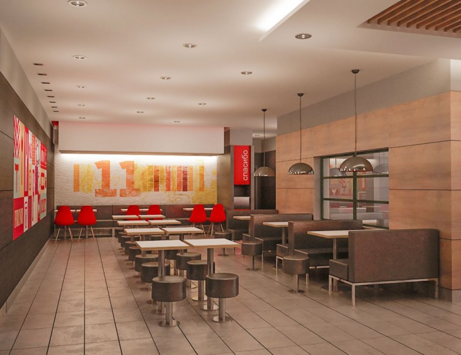 Фаст фуд рестораны интерьер