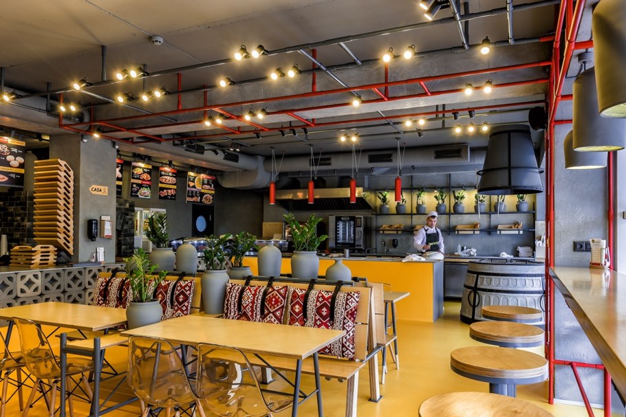 Интерьер фаст фуд кафе