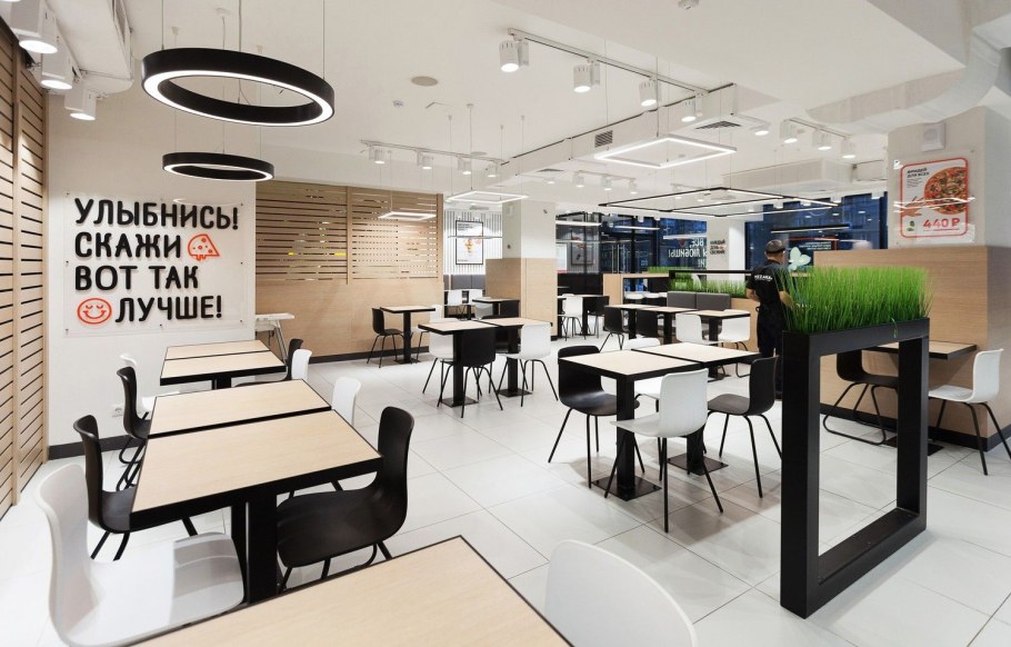 Кафе в зеленых тонах