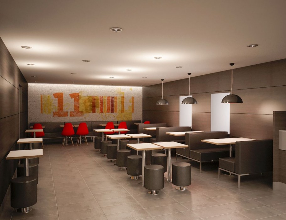 Ресторан быстрого питания интерьер