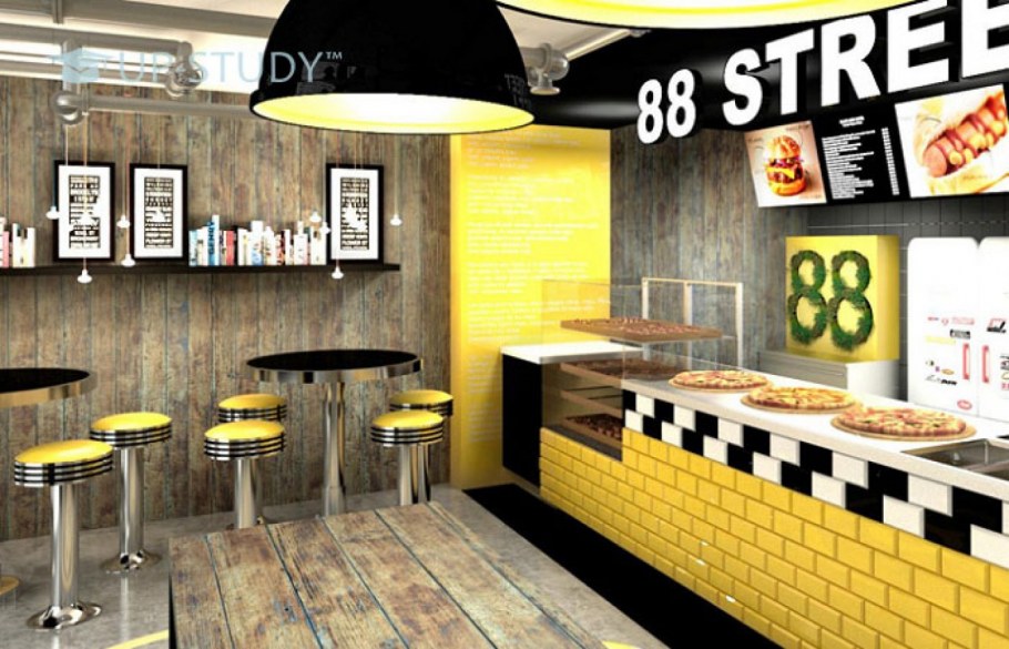 Интерьер в фастфуде