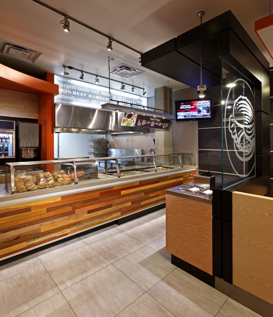 Интерьер кафе быстрого питания