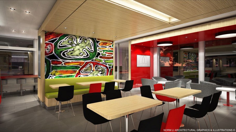 Интерьер мини кафе быстрого питания