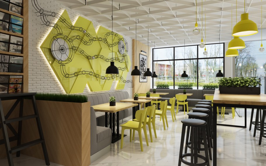 КФС интерьер ресторанов