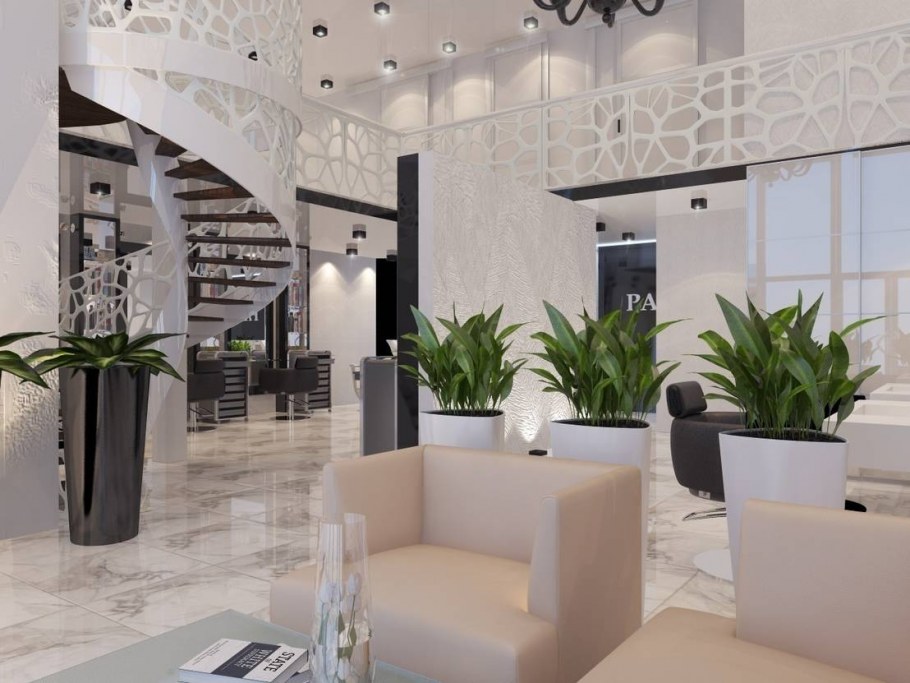 Интерьер парикмахерской в стиле Модерн