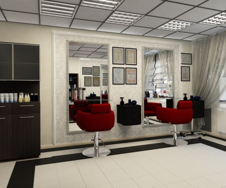 Необычный интерьер парикмахерской