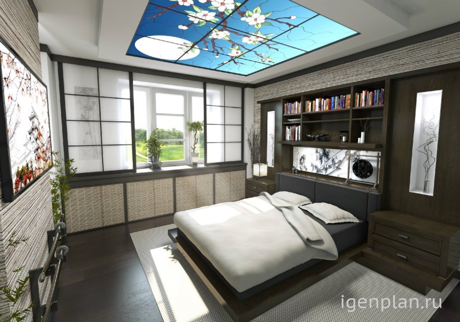 Комната в стиле Японии для подростков