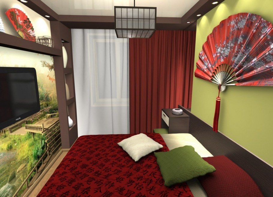 Комната в японском стиле для подростка мальчика