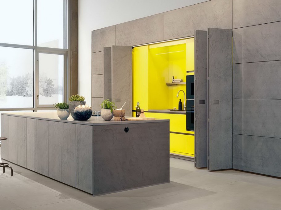 Кухня в коричнево серых тонах