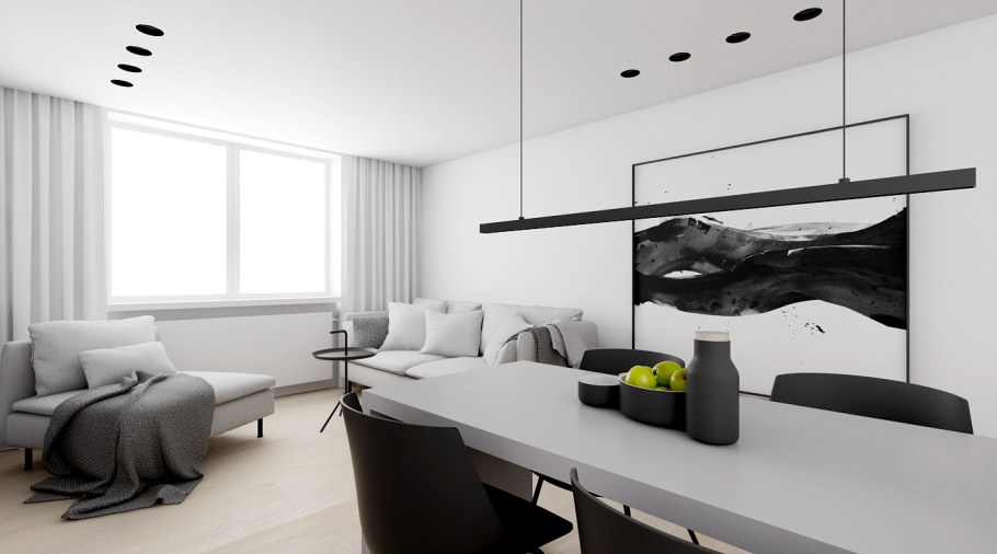 Современный Минимализм монохром в интерьере