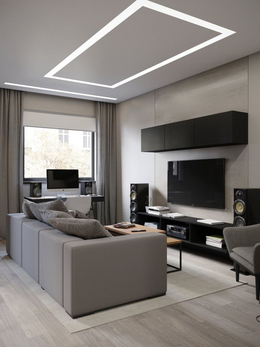 Освещение в гостиной в современном стиле