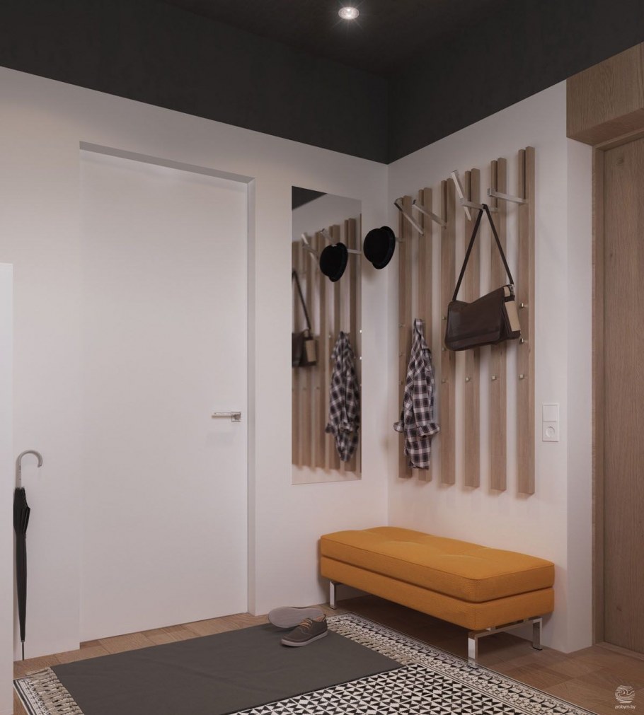 Вешалка из деревянных реек