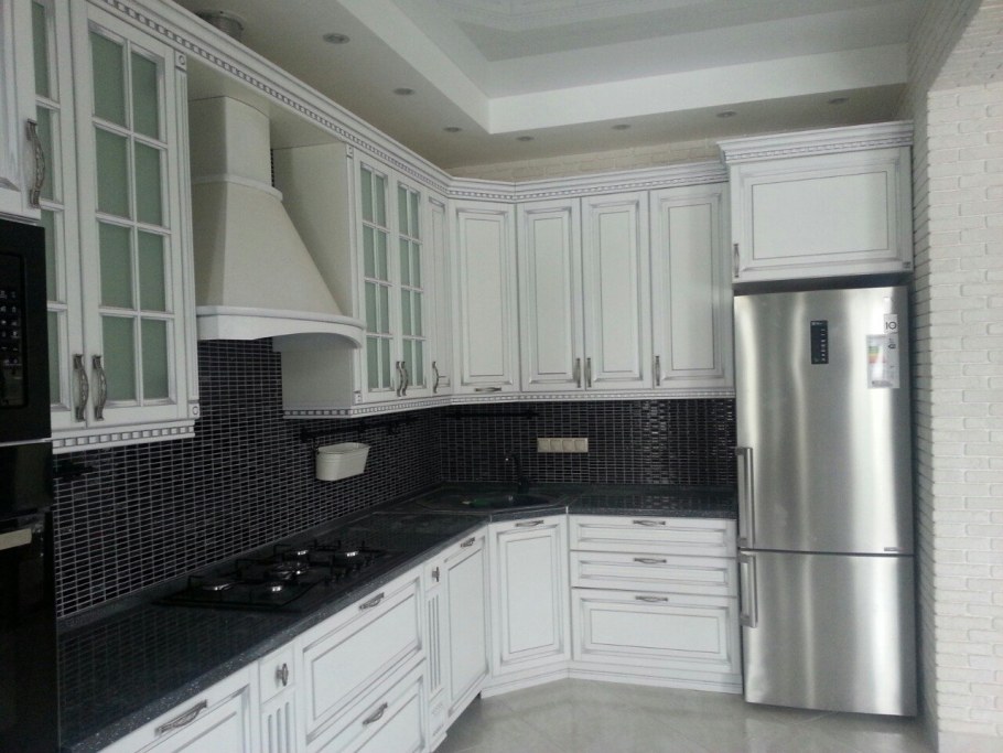 Кухня классика выбеленный дуб патина