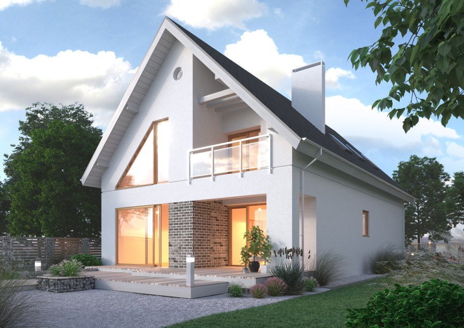 Дом с мансардой